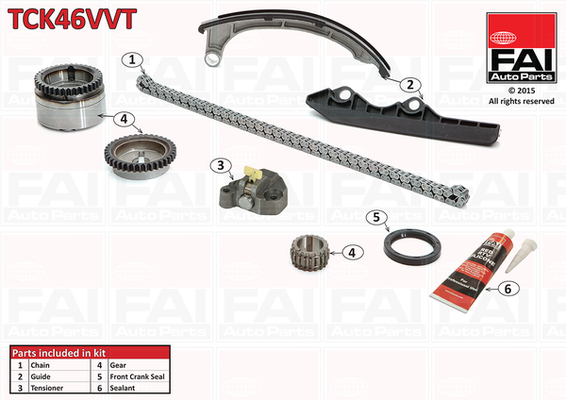 Distributieketting kit Fai Autoparts TCK46VVT