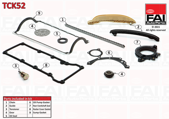 Distributieketting kit Fai Autoparts TCK52