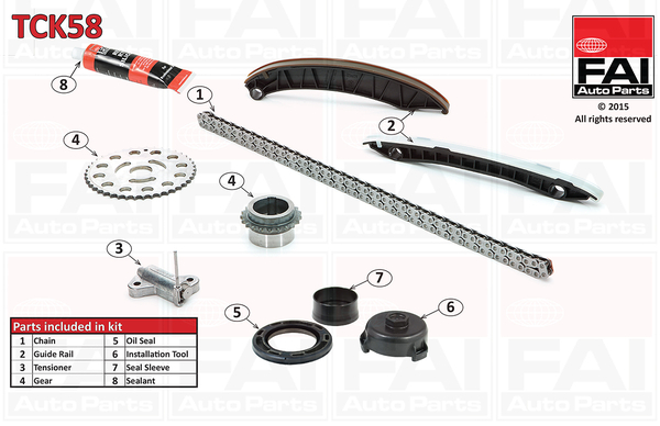 Distributieketting kit Fai Autoparts TCK58