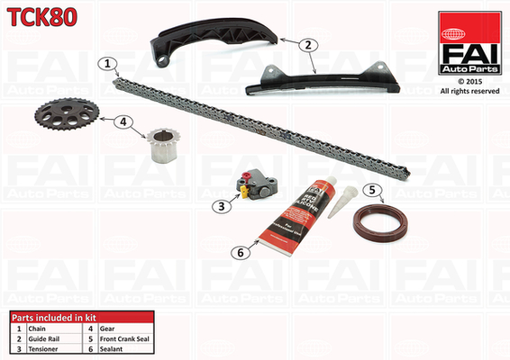 Distributieketting kit Fai Autoparts TCK80