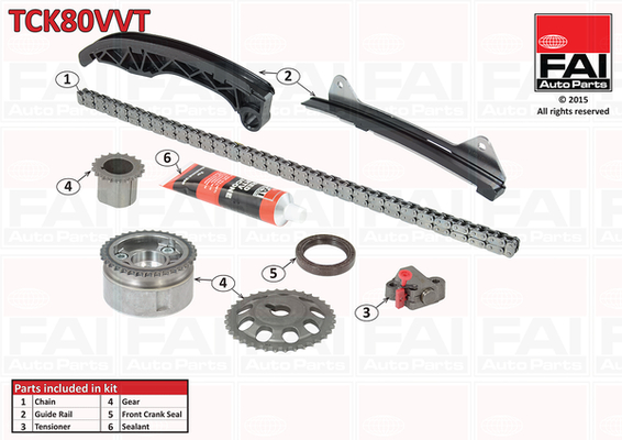 Distributieketting kit Fai Autoparts TCK80VVT