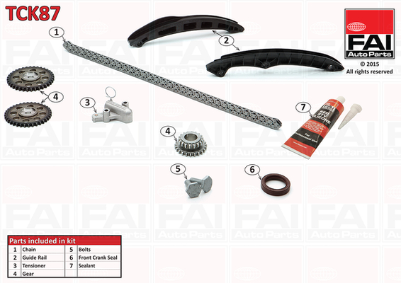 Distributieketting kit Fai Autoparts TCK87