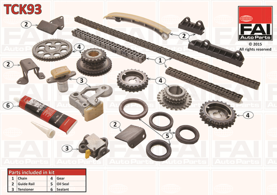 Distributieketting kit Fai Autoparts TCK93