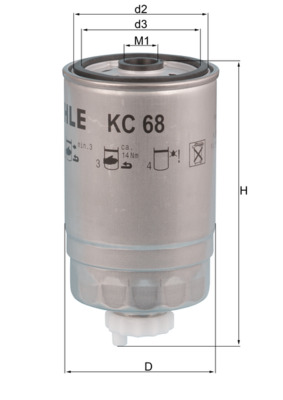Mahle Original Brandstoffilter KC 68