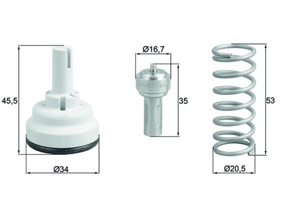 Mahle Original Thermostaat TX 182 87D