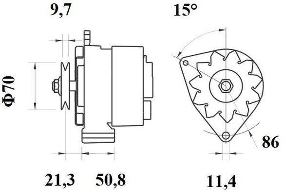 Mahle Original Alternator/Dynamo MG 17