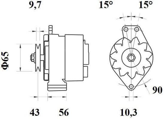 Mahle Original Alternator/Dynamo MG 45