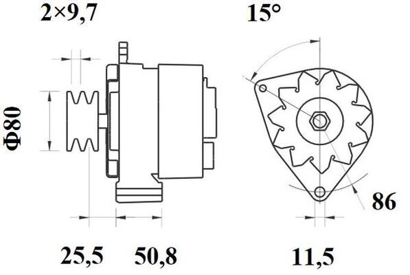 Mahle Original Alternator/Dynamo MG 46