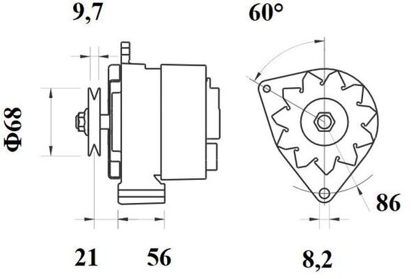 Mahle Original Alternator/Dynamo MG 104