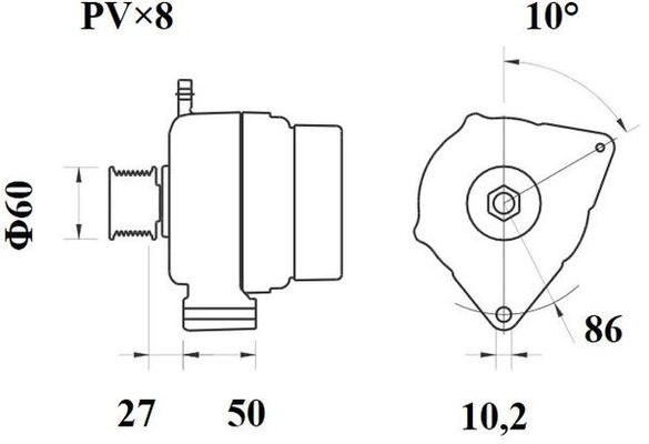 Mahle Original Alternator/Dynamo MG 108