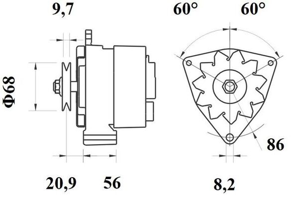 Mahle Original Alternator/Dynamo MG 210
