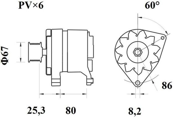 Mahle Original Alternator/Dynamo MG 525