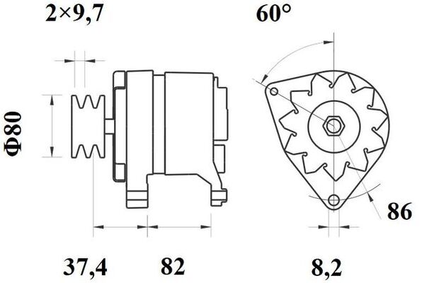 Mahle Original Alternator/Dynamo MG 592