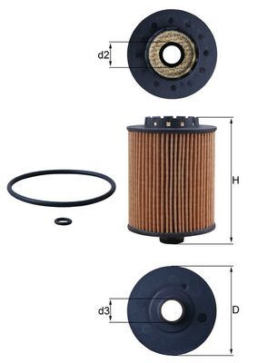 Mahle Original Oliefilter OX 1075D