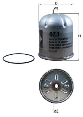 Oliefilter Mahle Original OZ 3D
