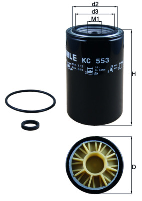 Mahle Original Brandstoffilter KC 553D