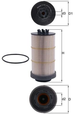 Brandstoffilter Mahle Original KX 80/1D