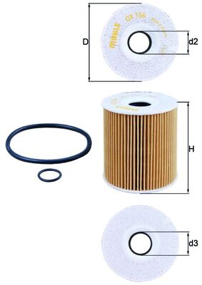 Oliefilter Mahle Original OX 156D1