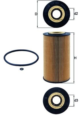 Mahle Original Oliefilter OX 169D