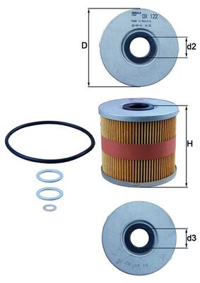 Mahle Original Oliefilter OX 122D