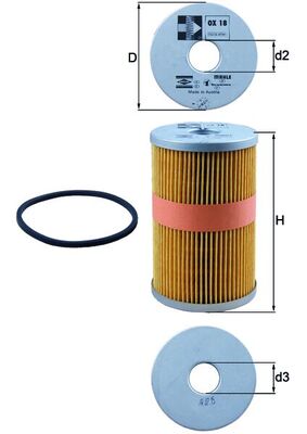 Mahle Original Oliefilter OX 18D