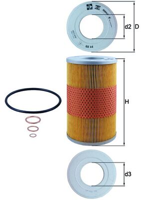 Oliefilter Mahle Original OX 44D