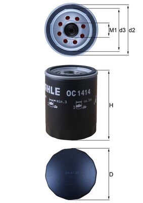 Mahle Original Oliefilter OC 1414