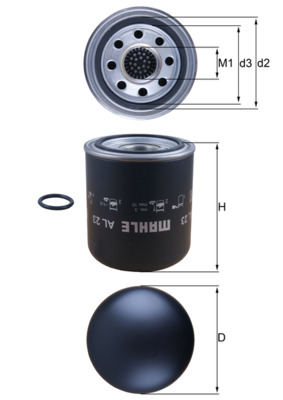 Mahle Original Luchtdroger (remsysteem) AL 23