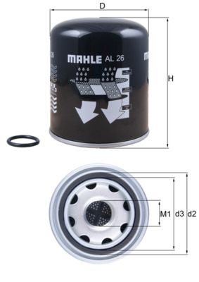 Mahle Original Luchtdroger (remsysteem) AL 26