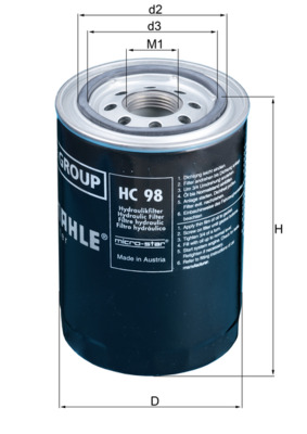 Mahle Original Hydrauliekfilter HC 98