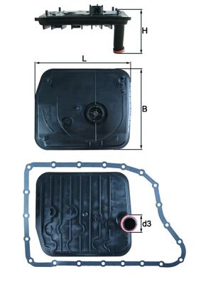 Mahle Original Filter/oliezeef automaatbak HX 153D