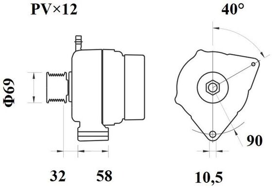 Mahle Original Alternator/Dynamo MG 822