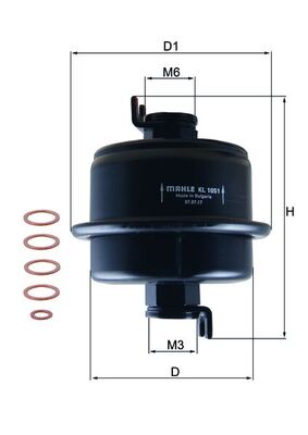 Mahle Original Brandstoffilter KL 1051D