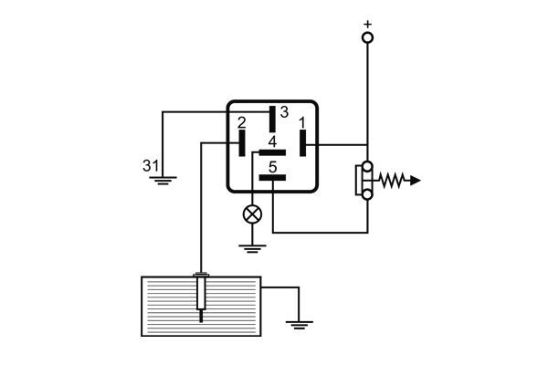 Mahle Original Relais, arbeidsstroom ME 6