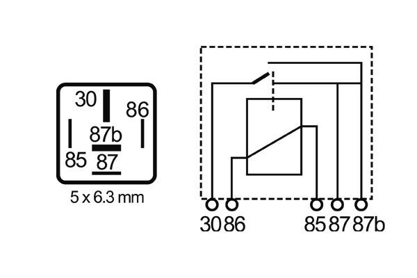 Mahle Original Relais, arbeidsstroom MR 15