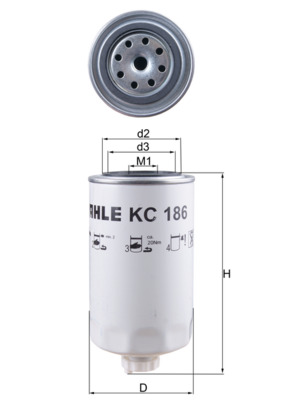 Mahle Original Brandstoffilter KC 186