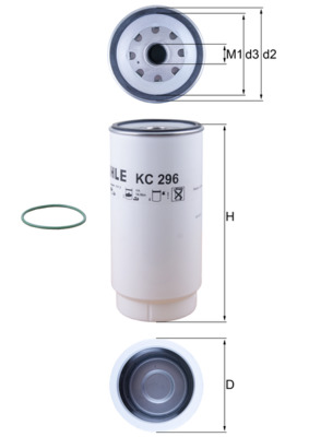 Brandstoffilter Mahle Original KC 296D