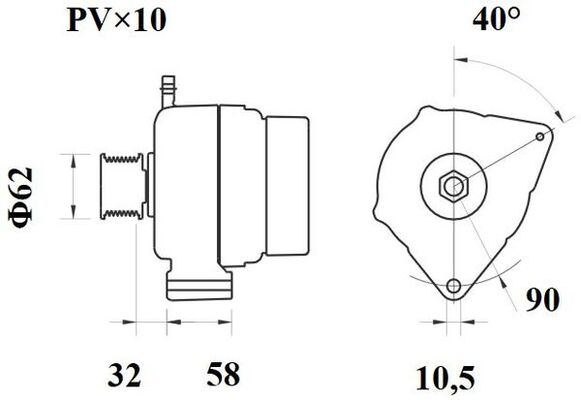 Mahle Original Alternator/Dynamo MG 883