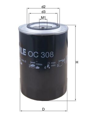 Oliefilter Mahle Original OC 308