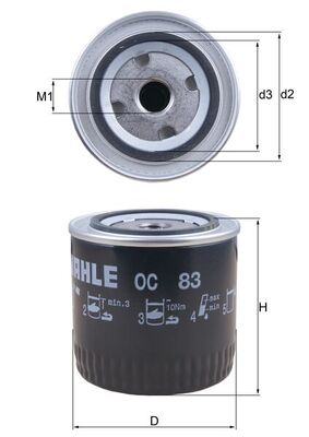 Mahle Original Oliefilter OC 83