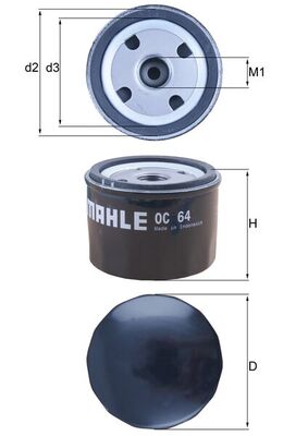 Oliefilter Mahle Original OC 64
