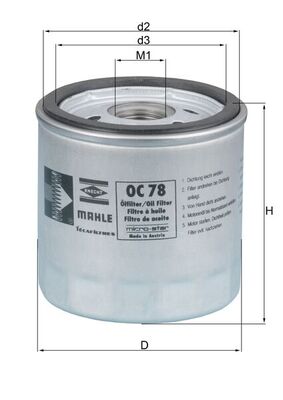 Mahle Original Oliefilter OC 78