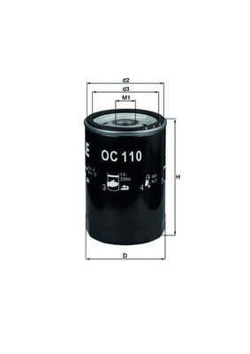 Oliefilter Mahle Original OC 110 OF