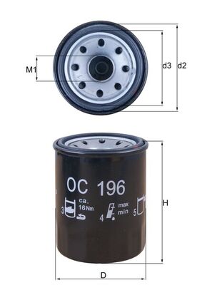 Mahle Original Oliefilter OC 196