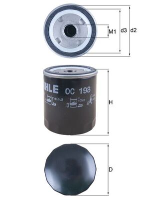 Mahle Original Oliefilter OC 198