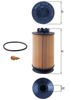 Mahle Original Oliefilter OX 1175D
