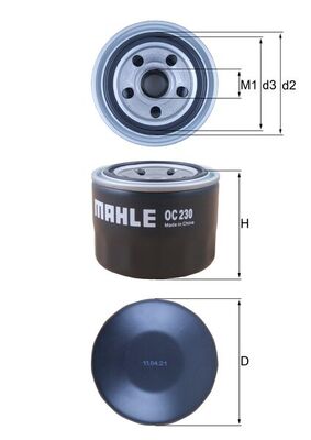 Mahle Original Oliefilter OC 230