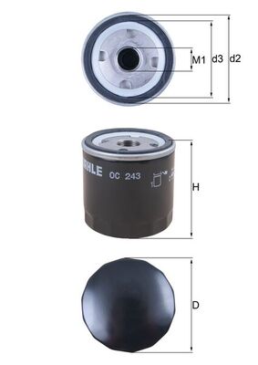 Mahle Original Oliefilter OC 243