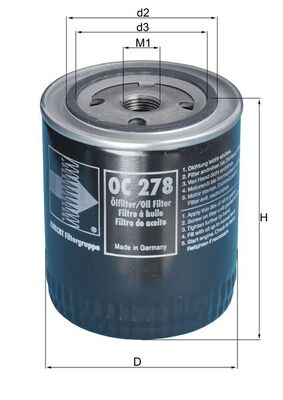 Mahle Original Oliefilter OC 278