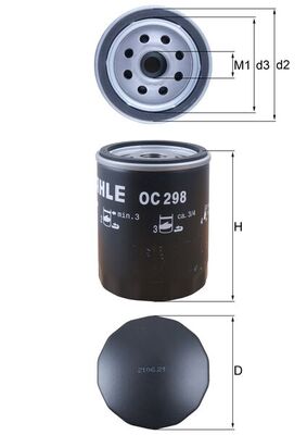 Oliefilter Mahle Original OC 298